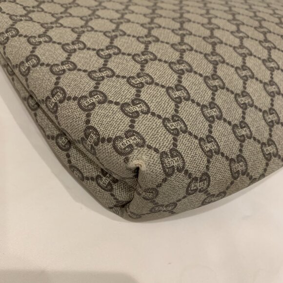 Gucci Brown GG Plus Tote w/ Pouch Sku#83976 - Picture 10 of 16